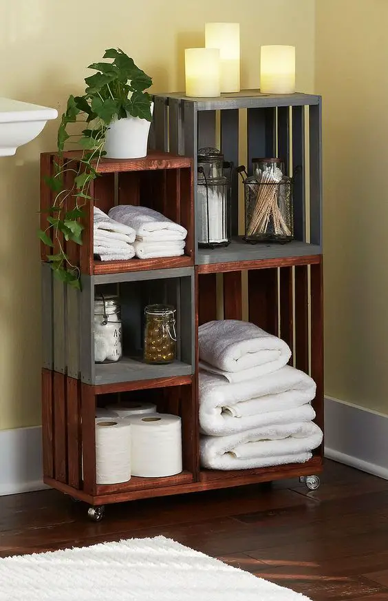 Decorative best sale towel display