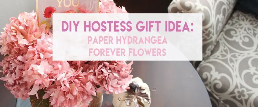 DIY Paper Hydrangea Flowers & Hostess Gift Idea