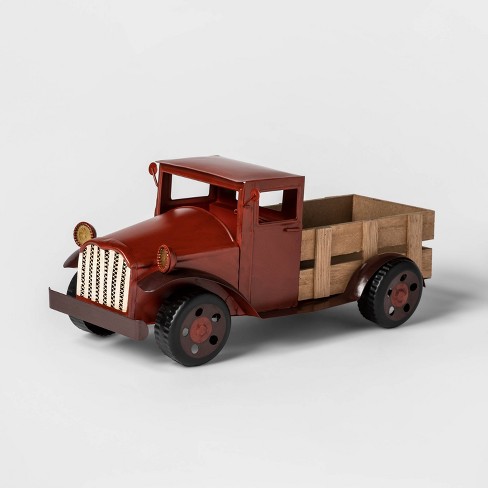 fall decor - red truck
