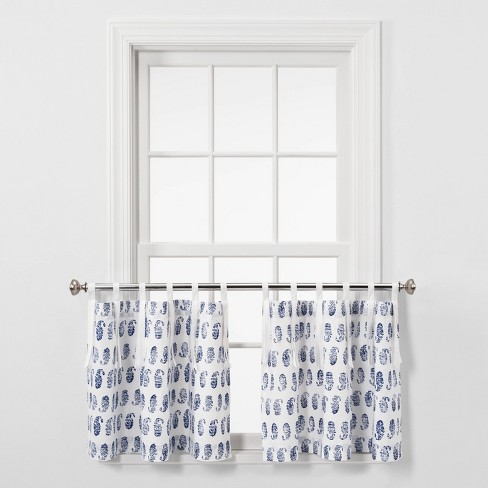 24"x42" Paisley Curtain Tier Panel Blue - Threshold™
