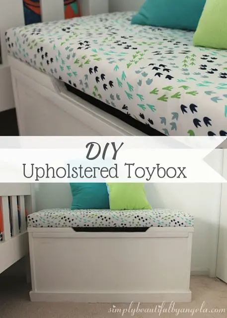 DIY Upholstered Toy Chest