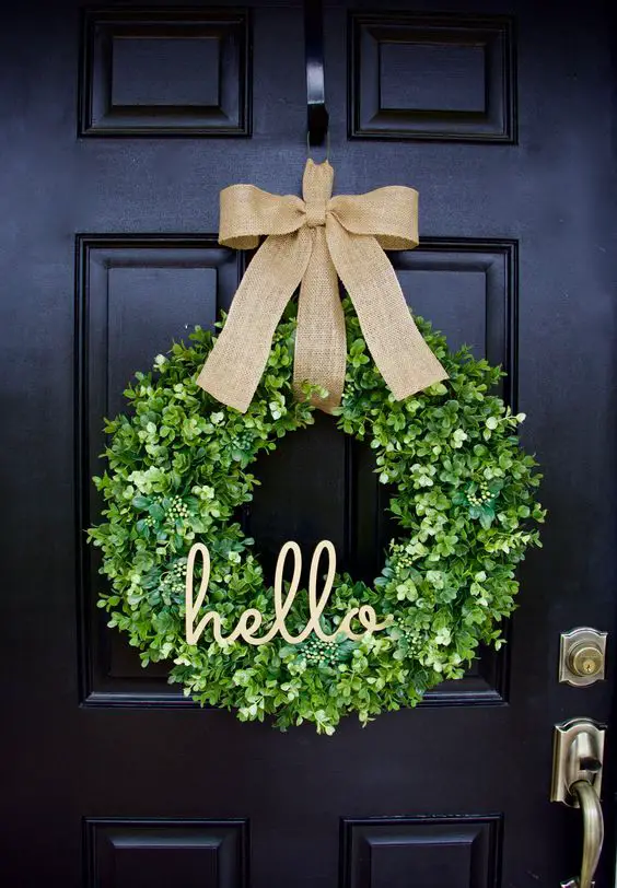 front door wreath year round