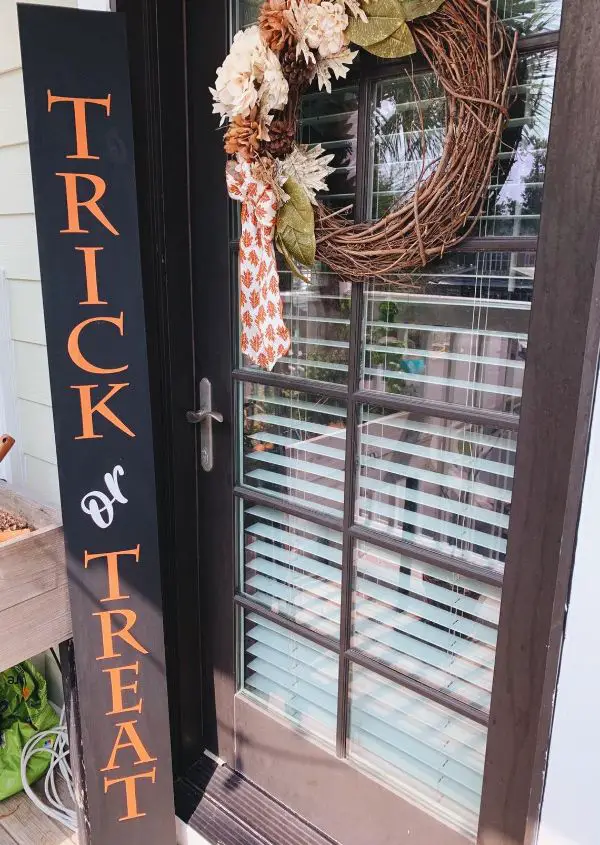 trick or treat sign