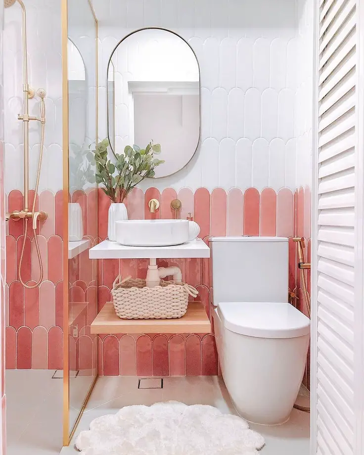 Gradient Wall Tile Bathroom