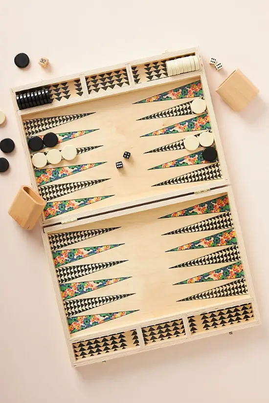 Hostess Gift Ideas - Wolfum Floral Backgammon Game