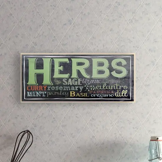 Cheng Herbs Chalkboard Look Typography Wall Plaque