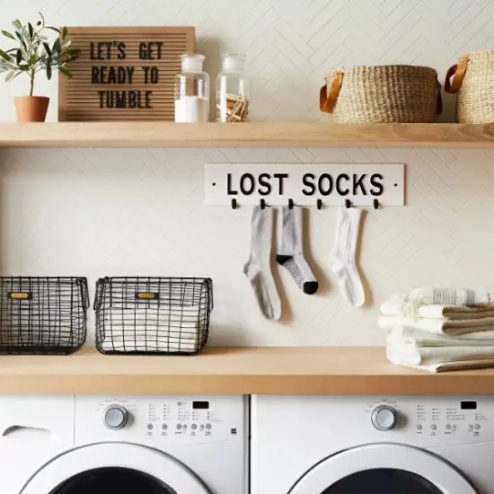 'Lost Socks' Wall Sign White/Black - Hearth & Hand™ with Magnolia