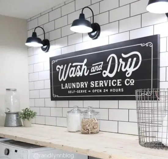 Wash and Dry Laundry Service Co - Canvas Sign