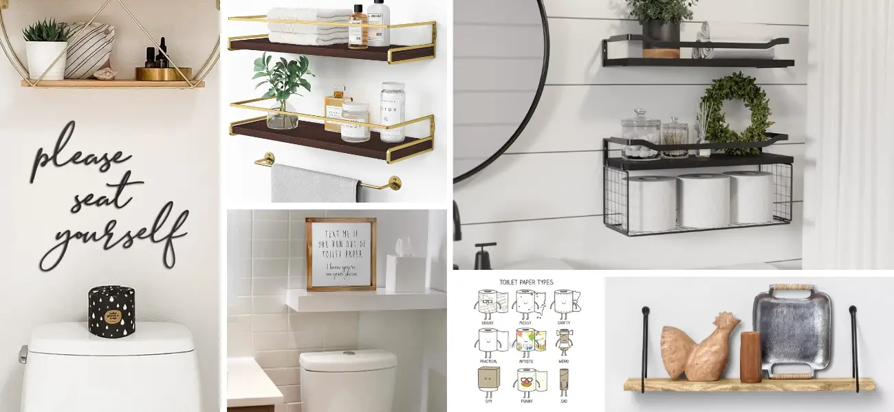 over the toilet decorating ideas