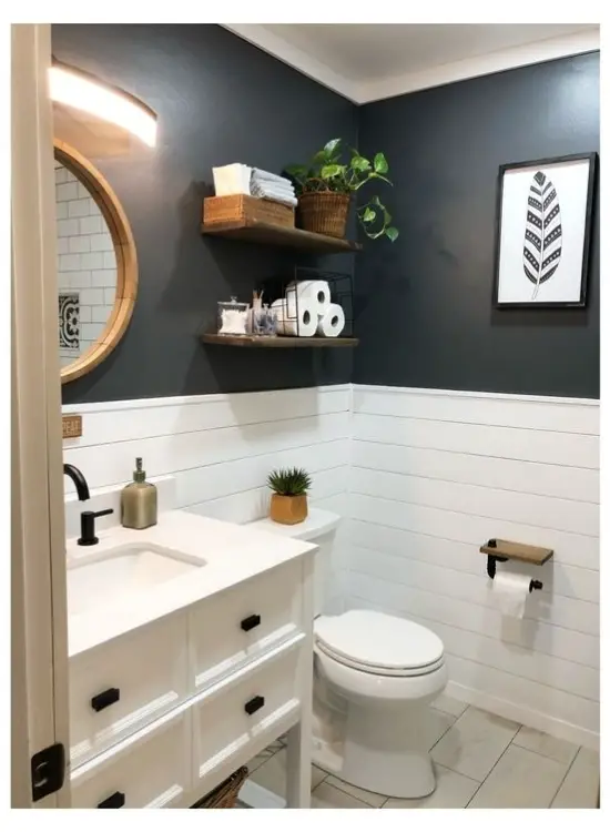 How To Decorate A Very Small Half Bath - DianneDecor.com