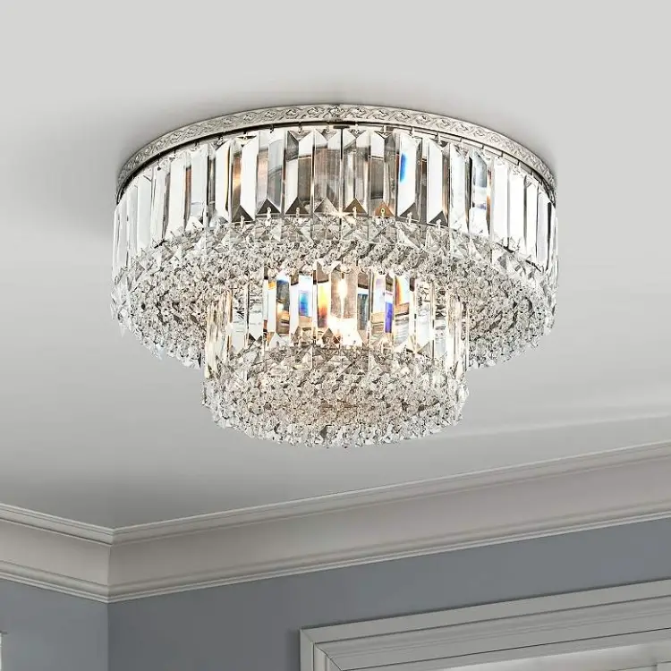 Magnificence Wide Crystal Ceiling Light