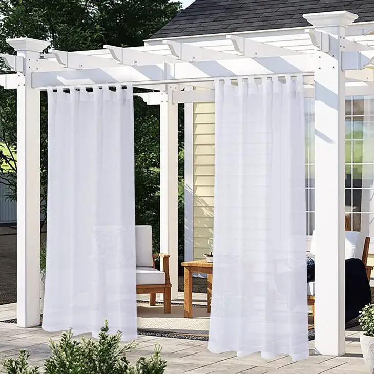 Backyard privacy curtains