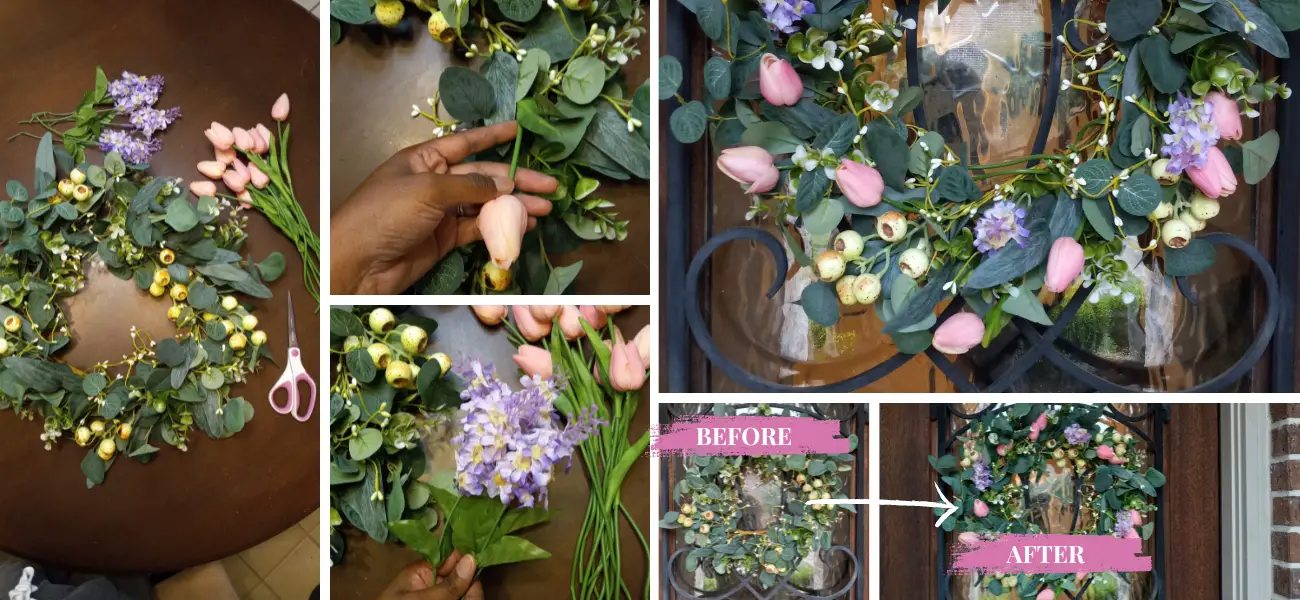 DIY Winter to Spring Wreath Recycle