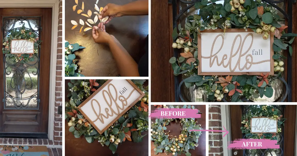 DIY Fall Wreath – Summer to Fall Wreath Recycle