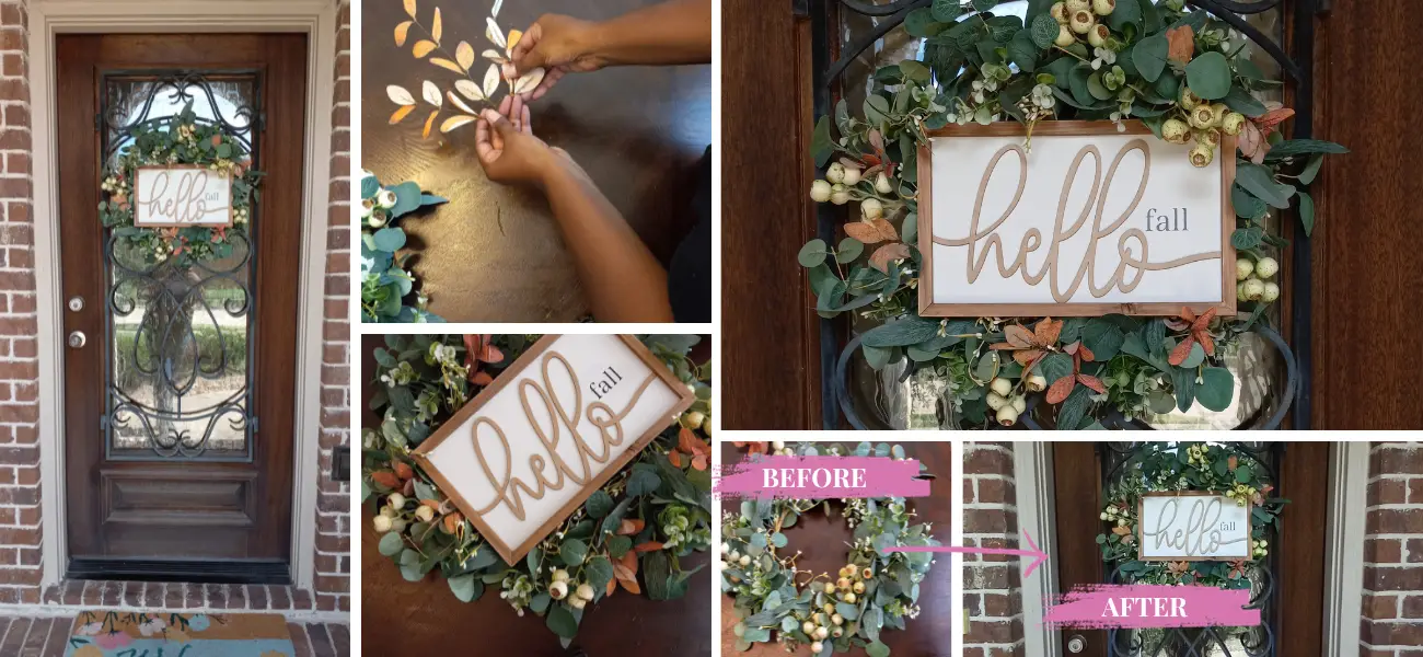 DIY Fall Wreath – Summer to Fall Wreath Recycle