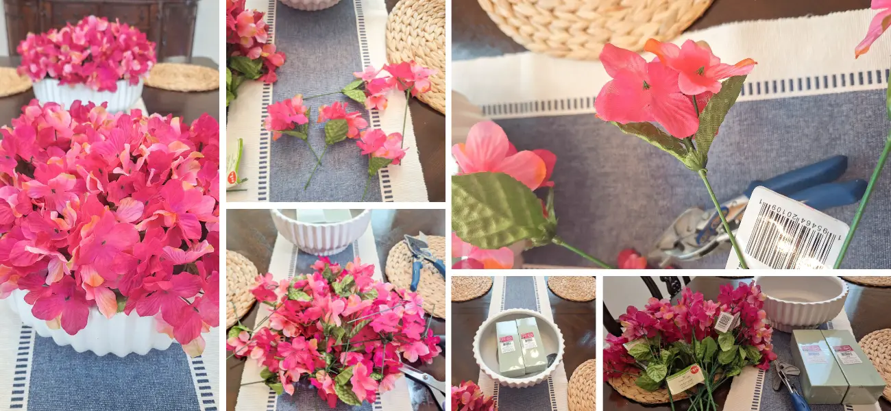 Easy DIY Hydrangea Bowl Centerpiece