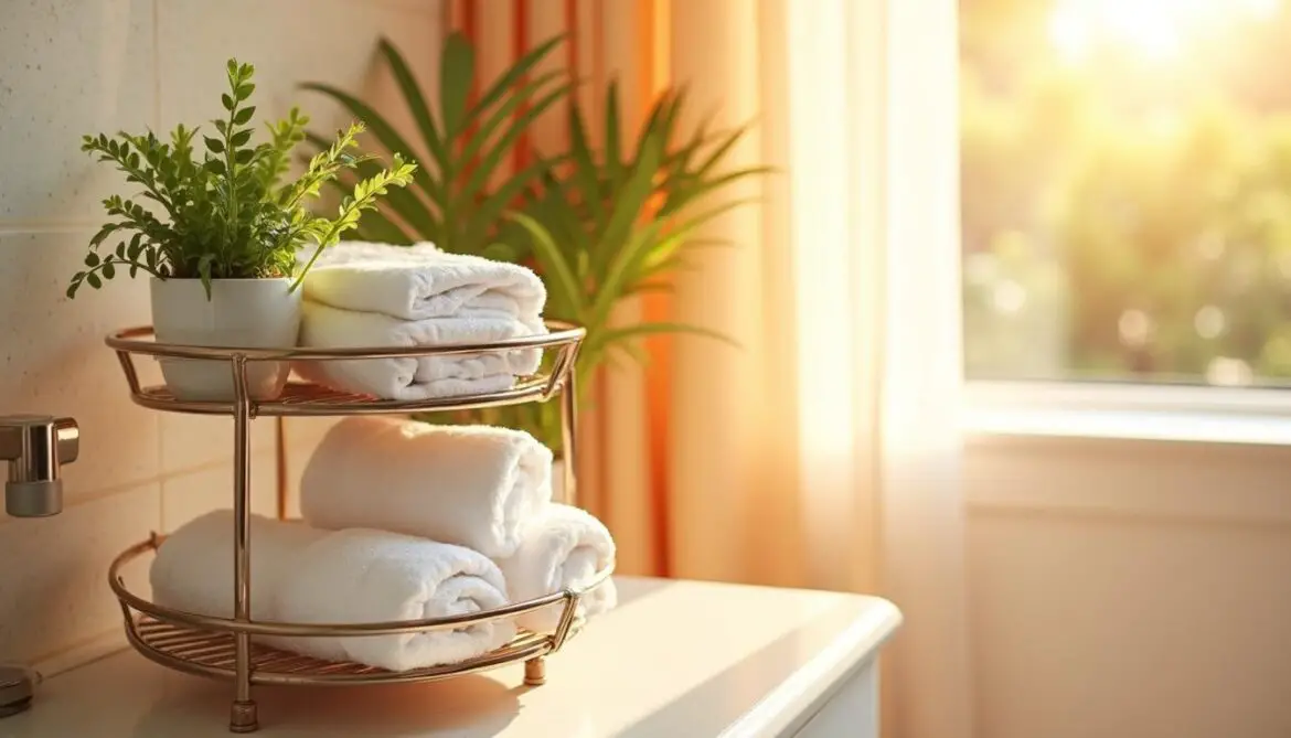 decorate with bathroom towels