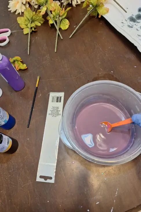 how to dye artificial flowers